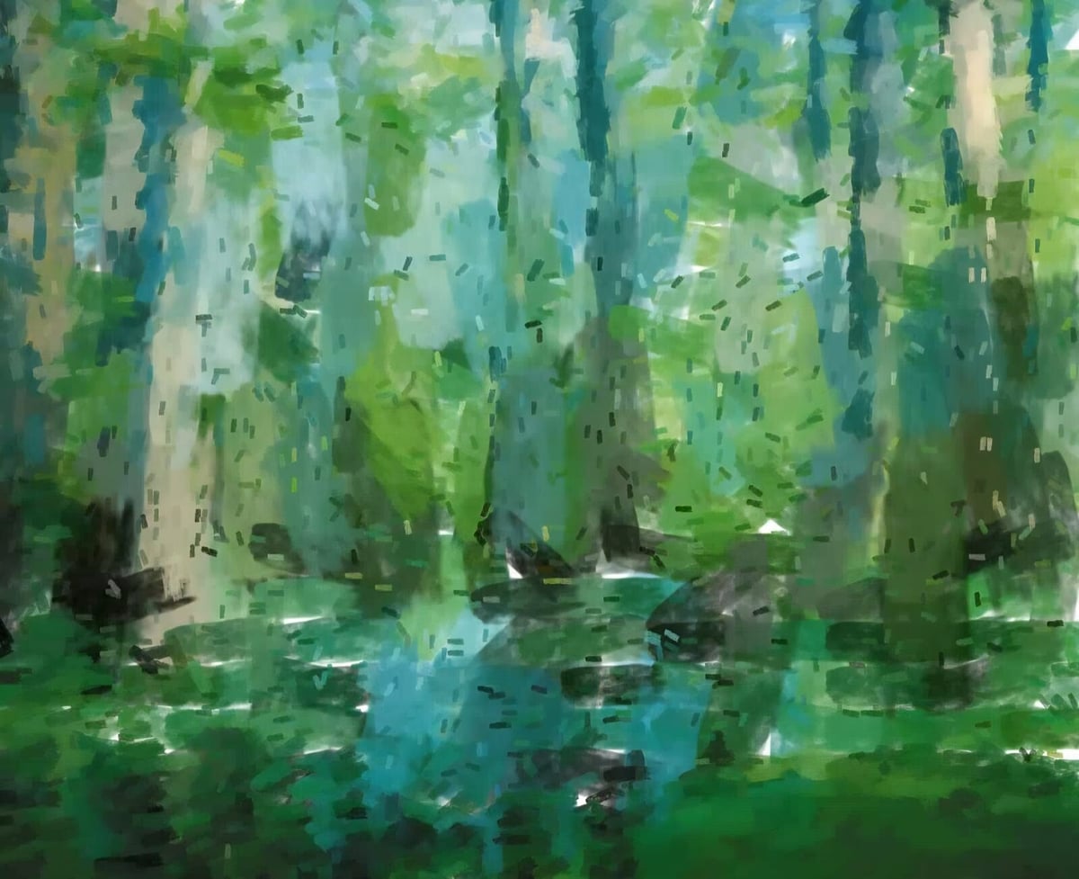 Artwork: "Whisper of the Forest", Oil Painting, Impressionism, Contemporary Academic Realism
